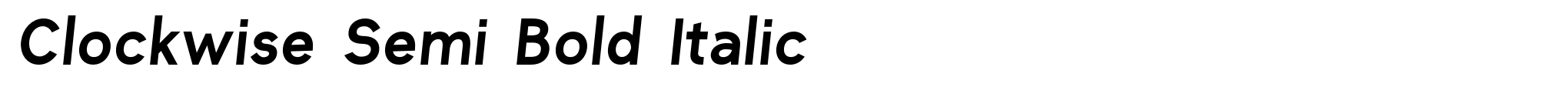 Clockwise Semi Bold Italic image